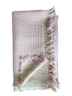 ANDREA BLUSH Cotton Muslin Throw