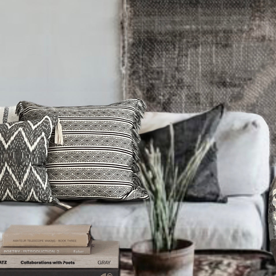 AZA Fringed Pillow Cover