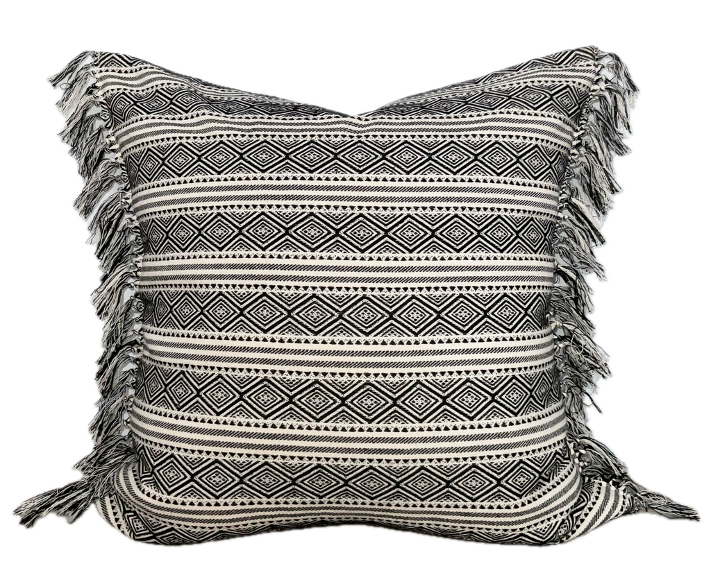 AZA Fodera per cuscino decorativo con frange