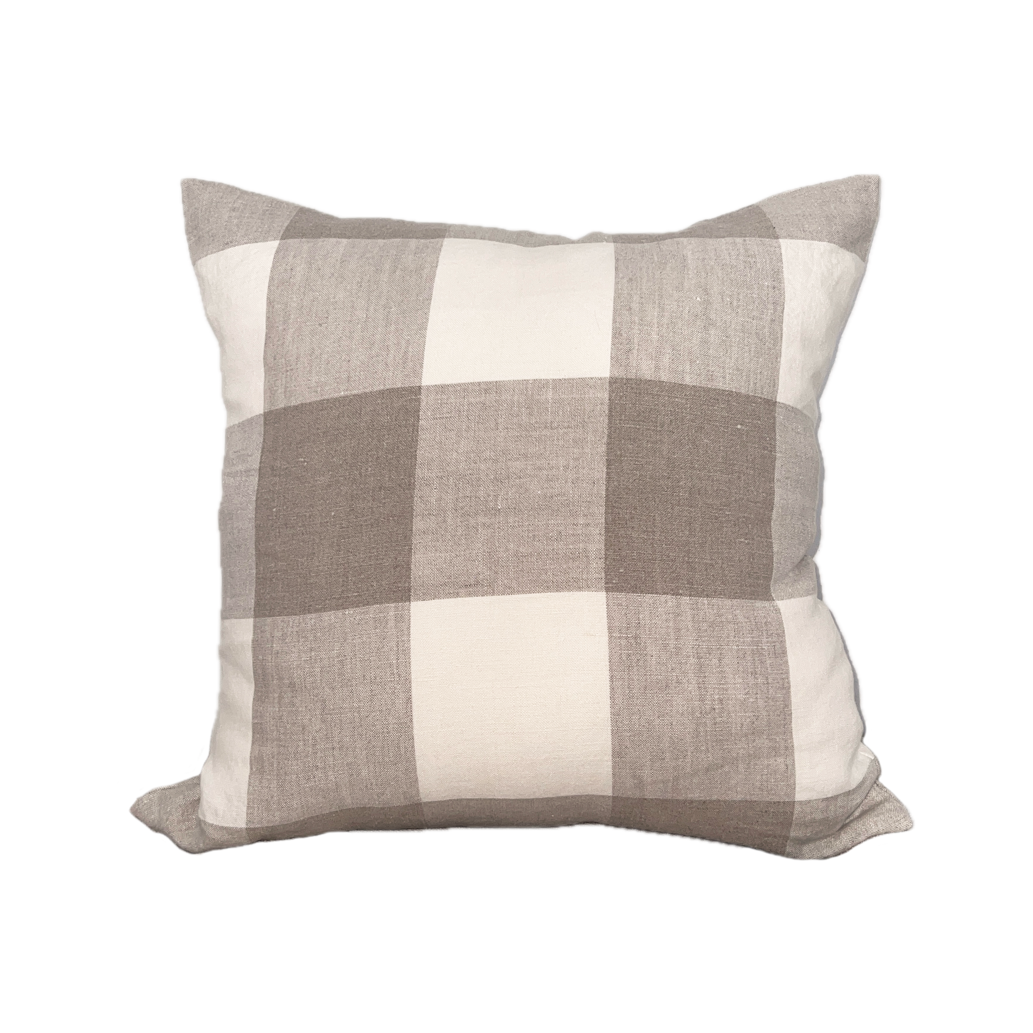 LUCIE plaid linen pillow cover