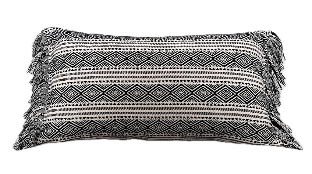 AZA Fodera per cuscino decorativo con frange