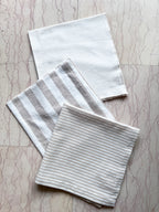 MONICA set of 2 striped linen napkins