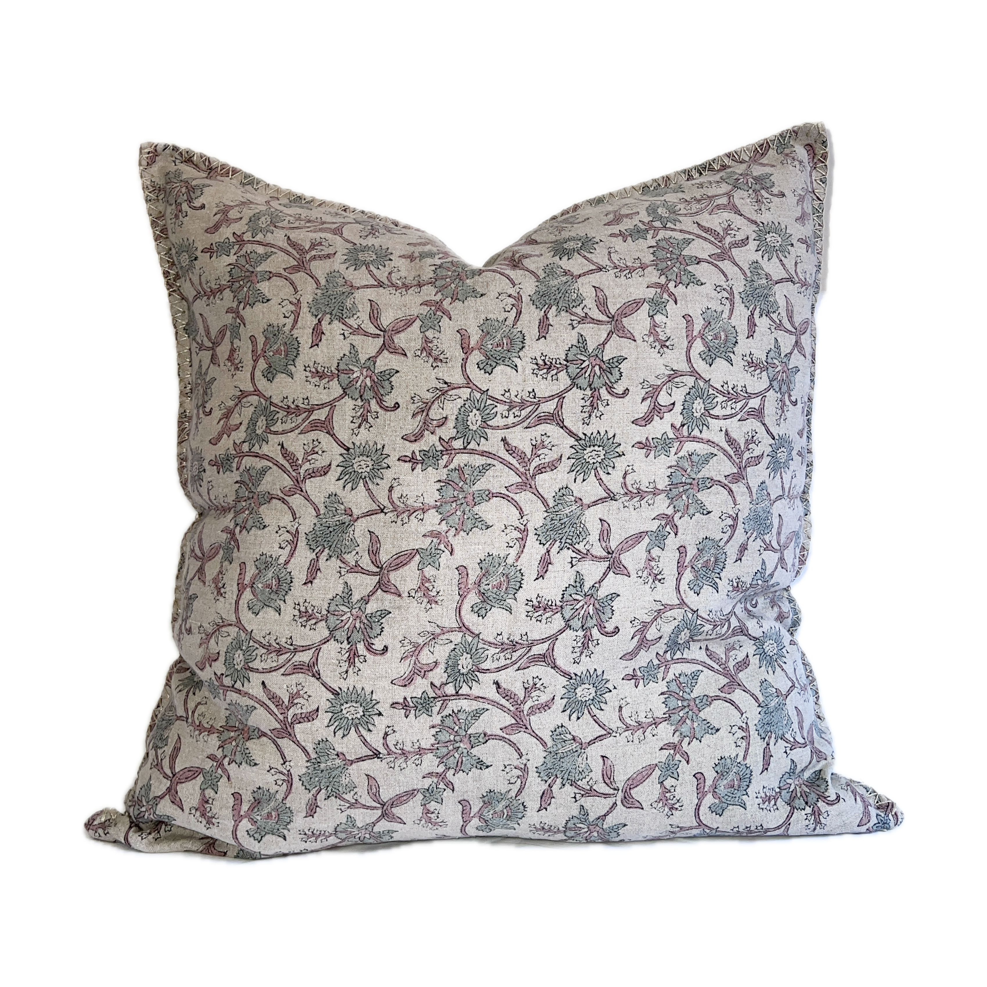 BRIDGET block printed pillow cover