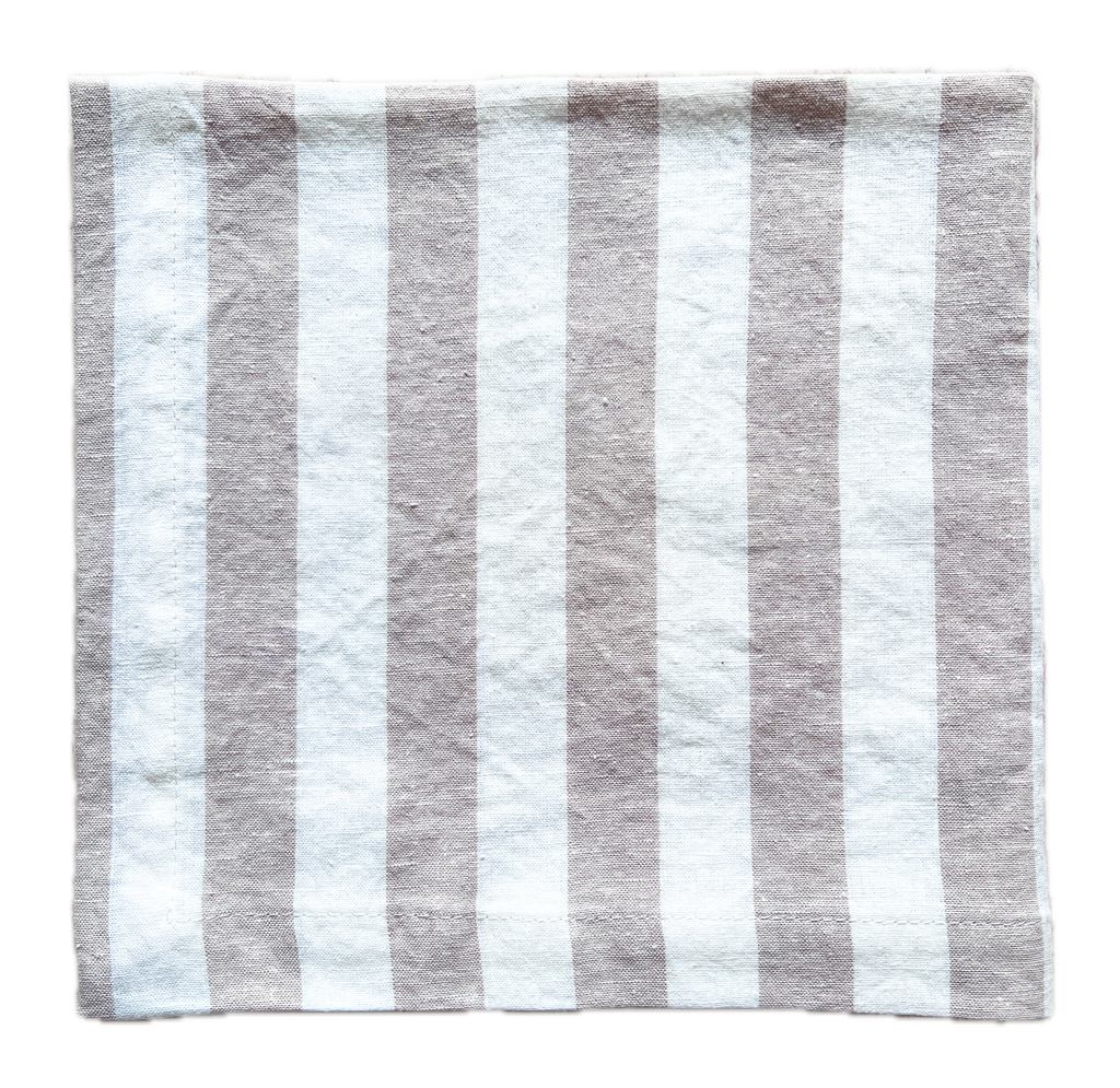 MONICA set of 2 striped linen napkins