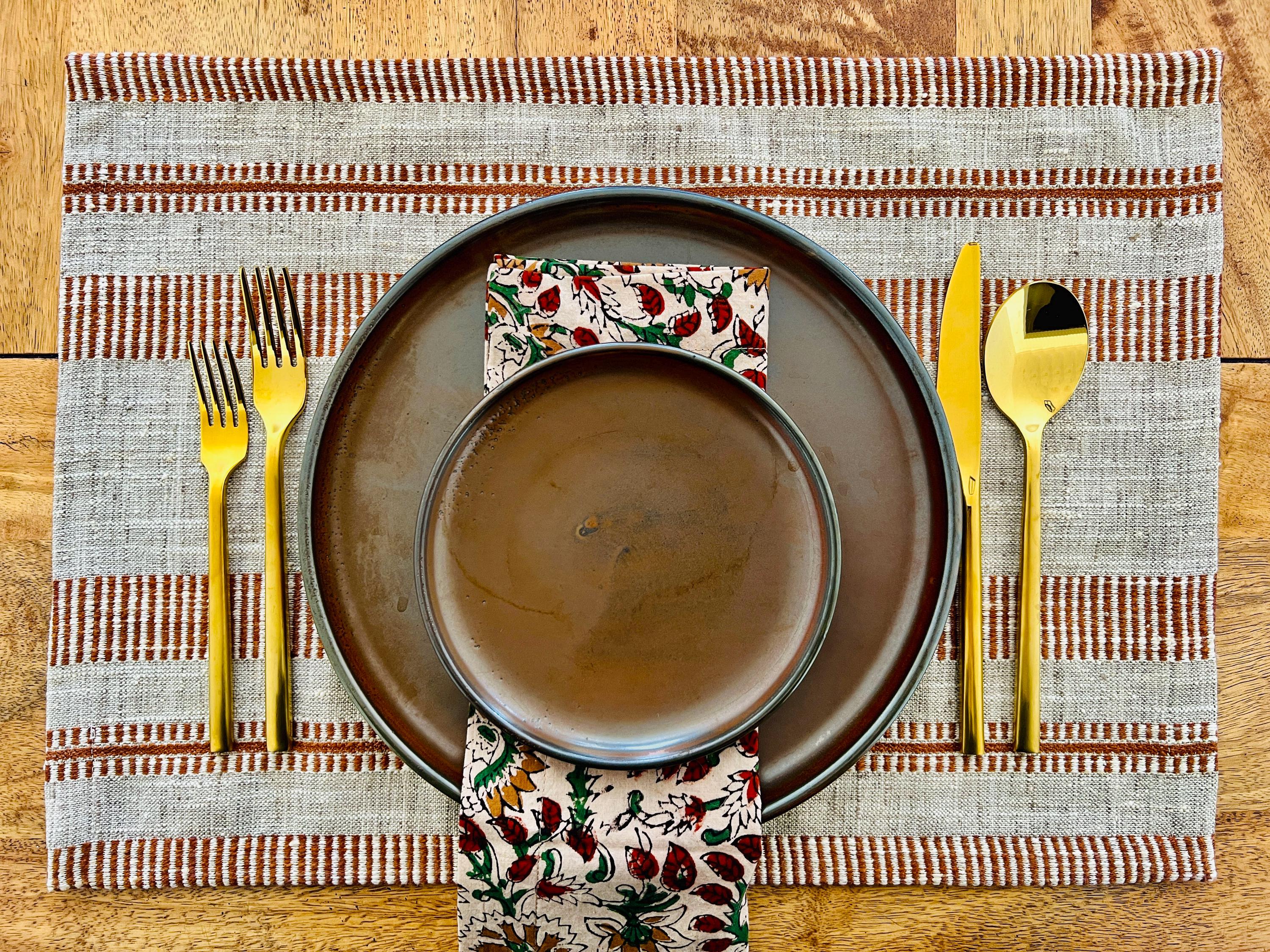 SURI TERRACOTTA Set di 2 tovagliette all'americana