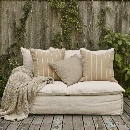 MARINA BEIGE Fodera per cuscino decorativo
